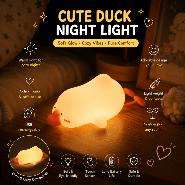 Creative Cute Big White Geese Magic Color Night Lamp | Meep Cozy - Meep Cozy