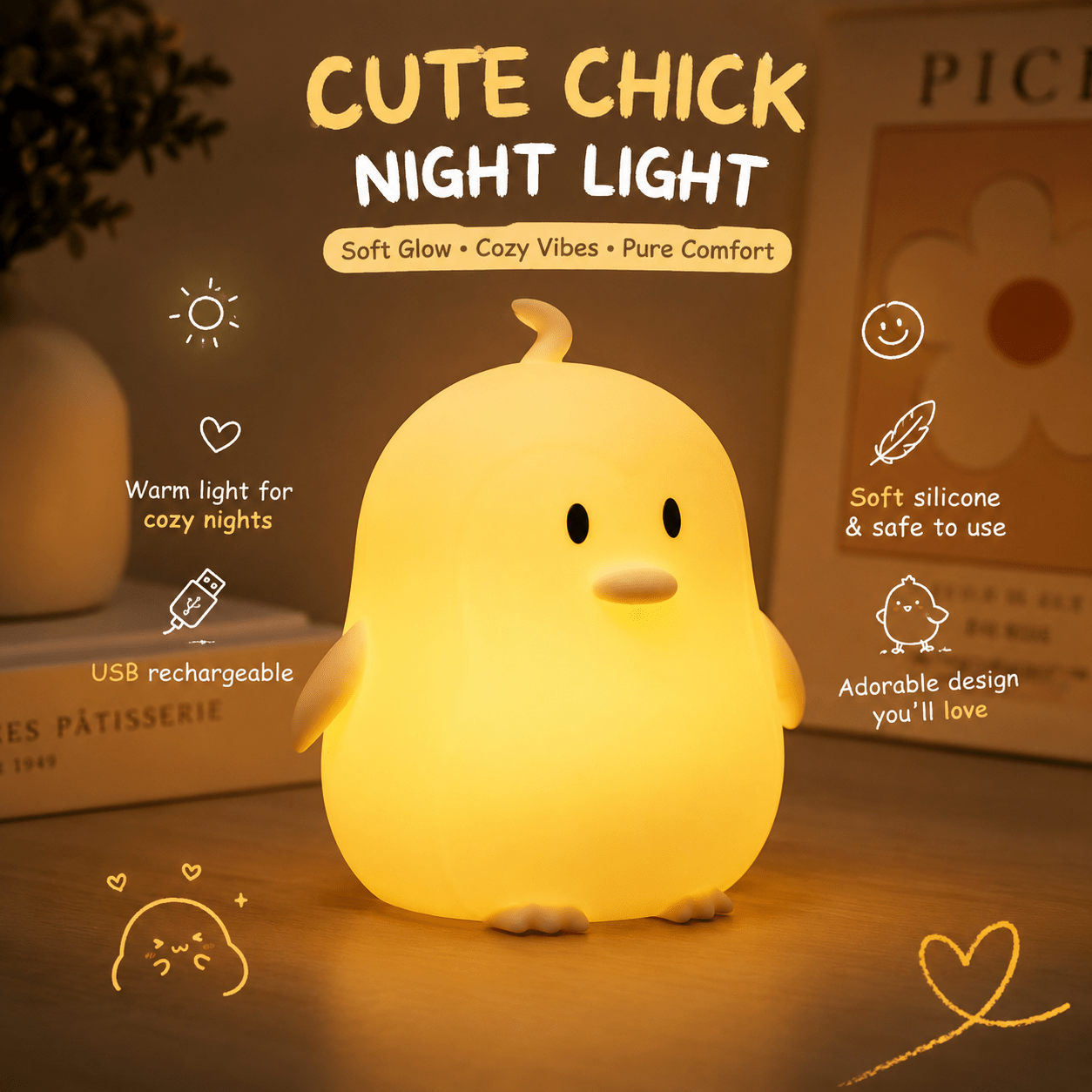Cute Chick Night Light for Cozy Rooms | Meep Cozy - Meep Cozy