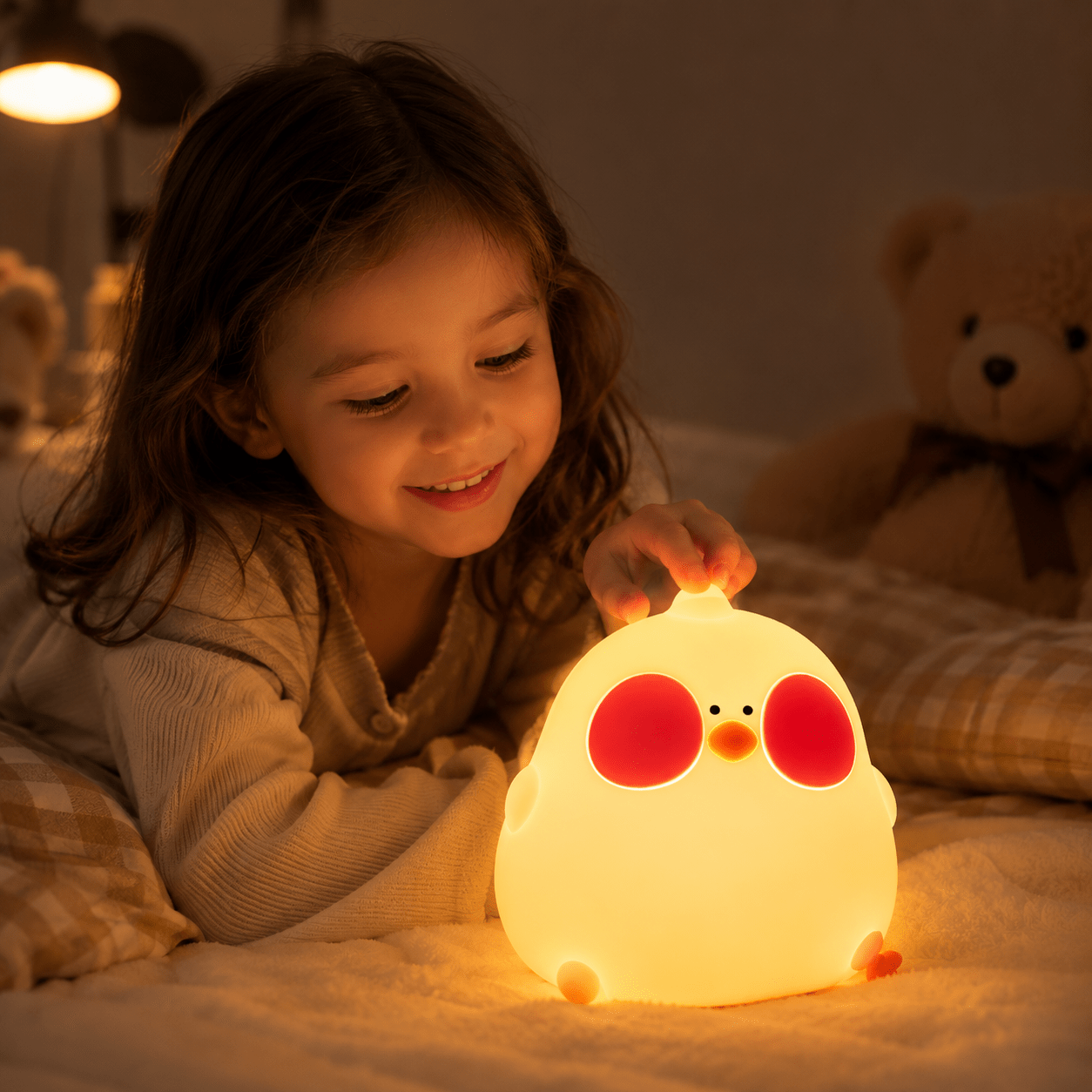 Cute Chick RGB Night Light – Silicone Remote Control LED Lamp | Meep Cozy - Meep Cozy