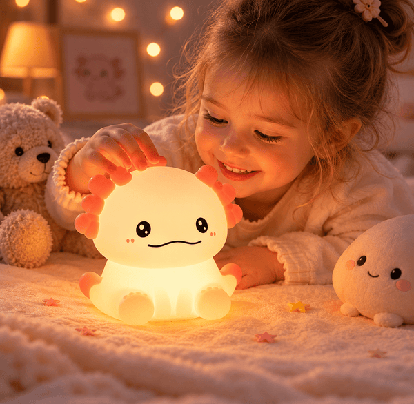 Cute Hexagon Dinosaur Night Light – Soft Silicone LED Bedside Lamp | Meep Cozy - Meep Cozy