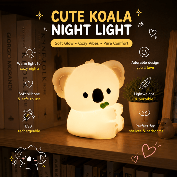 Cute Koala Night Light – Bedside Lamp | Meep Cozy - Meep Cozy
