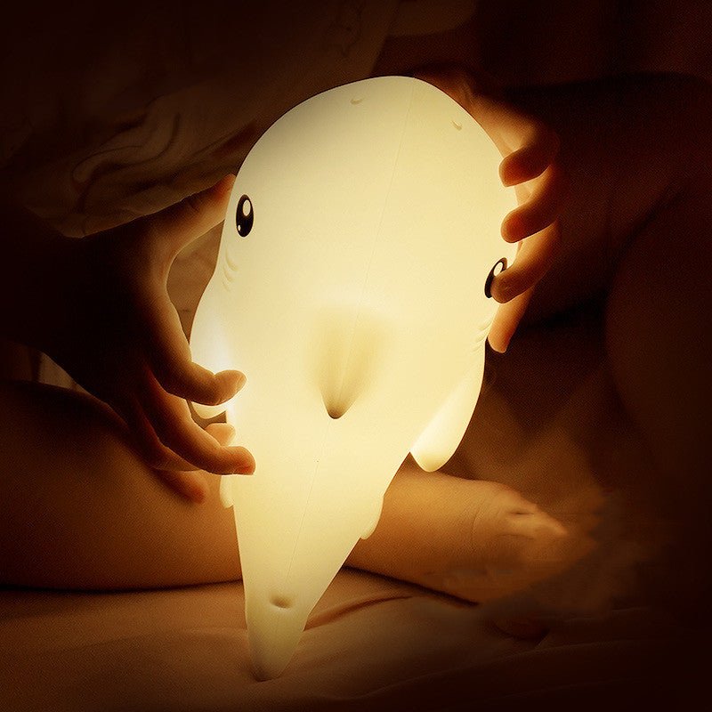 Cute Shark Night Light – Soft Silicone LED Bedside Lamp | Meep Cozy - Meep Cozy
