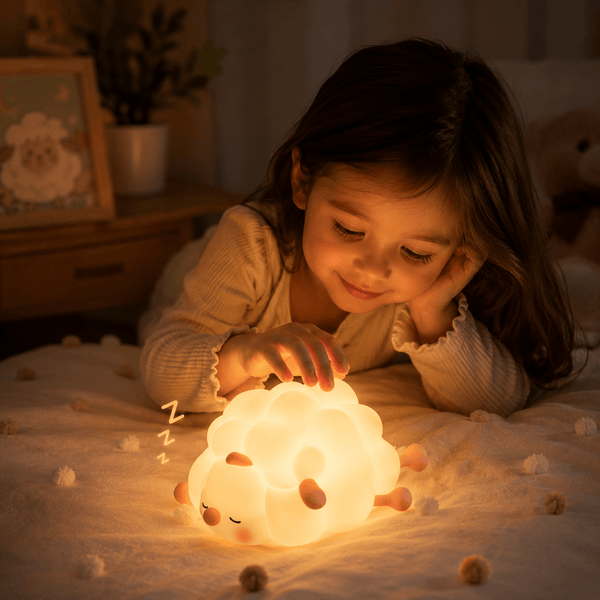 Sheep Night Light with Auto Light Sensor Cozy Bedside Lamp | Meep Cozy - Meep Cozy